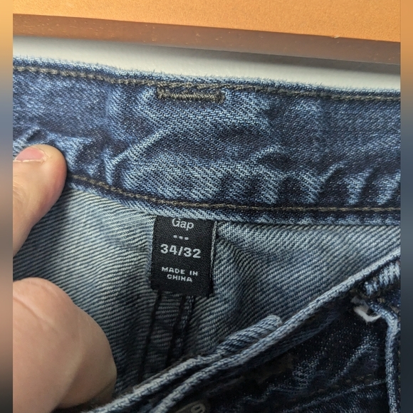 GAP 1969 Men straight leg jeans washed style size 34x32 100% cotton - Picture 4 of 10